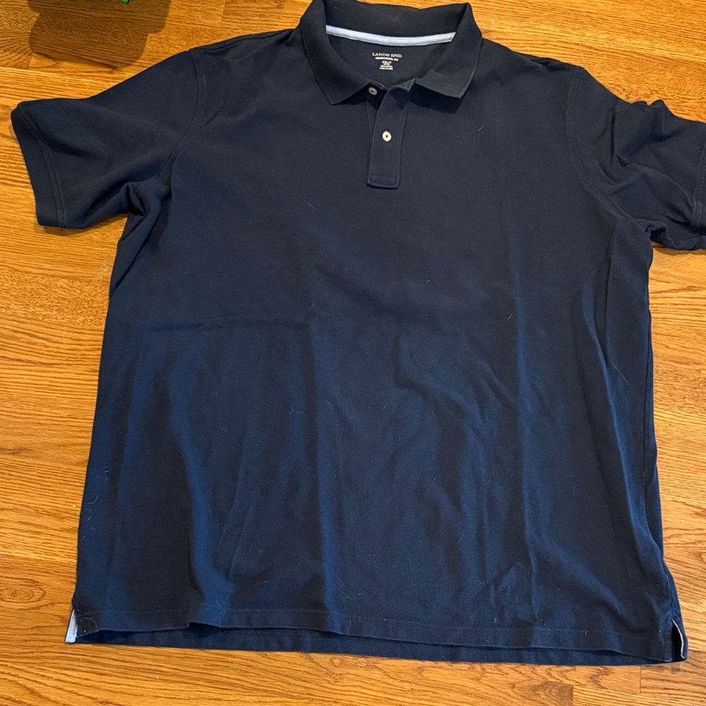 Lands' End Men's Dark Blue Polo Shirt
